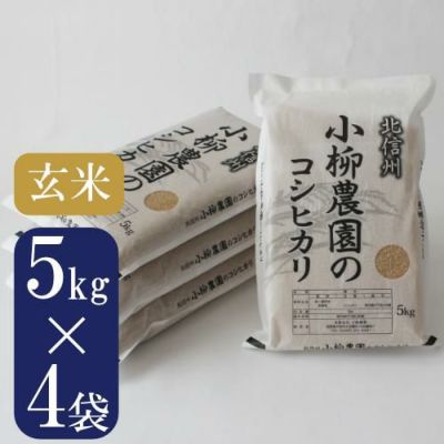 コシヒカリ玄米5㎏×4送料込